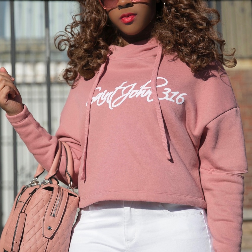 Cropped Body Cut-Sleeve Hoodie